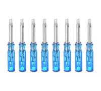sourcing map 8Pcs SL3.0 Mini Slotted Screwdriver 3mm Magnetic Flat Head 45mm Length for Small Appliances Repairs, Blue