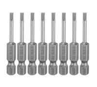 sourcing map 8pcs SL3 Slotted Screwdriver Bits 3mm Slotted Tip 1/4" Hex Shank 50mm (2") Long Magnetic Flat Head S2 Steel Screw Driver Drill Bits Industrial Power Screwdriver Bit