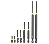 sourcing map 8Pcs SL4 Slotted Impact Screwdriver Bits 4mm Slotted Tip 1/4" Hex Shank 25mm-150mm(1"-6") Long Magnetic Flat Head Screw Driver Drill Bit Phosphated S2 Steel for Electric Power Tool