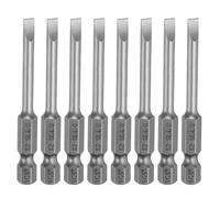 sourcing map 8pcs SL4 Slotted Screwdriver Bits 4mm Slotted Tip 1/4" Hex Shank 65mm (2.56") Long Magnetic Flat Head S2 Steel Screw Driver Drill Bits Industrial Power Screwdriver Bit