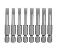 sourcing map 8pcs SL5 Slotted Screwdriver Bits 5mm Slotted Tip 1/4" Hex Shank 50mm (2") Long Magnetic Flat Head S2 Steel Screw Driver Drill Bits Industrial Power Screwdriver Bit