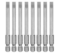 sourcing map 8pcs SL5 Slotted Screwdriver Bits 5mm Slotted Tip 1/4" Hex Shank 75mm (3") Long Magnetic Flat Head S2 Steel Screw Driver Drill Bits Industrial Power Screwdriver Bit