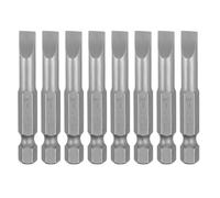 sourcing map 8pcs SL6 Slotted Screwdriver Bits 6mm Slotted Tip 1/4" Hex Shank 50mm (2") Long Magnetic Flat Head S2 Steel Screw Driver Drill Bits Industrial Power Screwdriver Bit