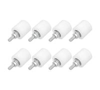 sourcing map 8Pcs Slide Gate Guide Roller, 1.7" Nylon Rollers Gate Support Assembly, Universal Door Pulley Wheels for Sliding Rolling Gate, Electric Door, White
