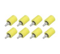 sourcing map 8Pcs Slide Gate Guide Roller, 2.36" Nylon Rollers Gate Support Assembly, Universal Door Pulley Wheels for Sliding Rolling Gate, Electric Door, Beige