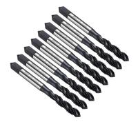 sourcing map 8pcs Spiral Flute Thread Taps M6 x 1 H2 Metric Machine Threading Tap Bit, Nitrided Coated Screw Tapping Repair Tool, M2 High-Speed Steel (HSS6542)