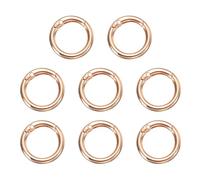 sourcing map 8pcs Spring O Ring Clip, Metal Spring Clasp Key Ring, 27mm / 1 1/16-inch Round Keychain Snap Buckle Accessories for Purse Shoulder Bag Lanyard Leather DIY Crafts, Gold
