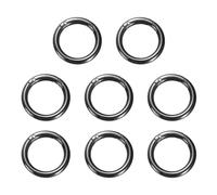 sourcing map 8pcs Spring O Ring Clip, Metal Spring Clasp Key Ring, 34mm / 1 5/16-inch Round Keychain Snap Buckle Accessories for Purse Shoulder Bag Lanyard Leather DIY Crafts, Gunmetal
