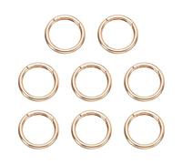 sourcing map 8pcs Spring O Ring Clip, Metal Spring Clasp Key Ring, 41mm / 1 5/8-inch Round Keychain Snap Buckle Accessories for Purse Shoulder Bag Lanyard Leather DIY Crafts, Gold