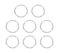 sourcing map 8pcs Spring O Ring Clip, Metal Spring Clasp Key Ring, 73mm / 2 7/8-inch Round Keychain Snap Buckle Accessories for Purse Shoulder Bag Lanyard Leather DIY Crafts, Silver