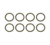 sourcing map 8pcs Spring O Rings 1 1/4"(32mm) Round Trigger Metal Snap Hook Circle Key Ring Clip Keychain for Bags Handbag Purses Keyring Buckle, Bronze