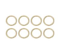 sourcing map 8pcs Spring O Rings 1 1/4"(32mm) Round Trigger Metal Snap Hook Circle Key Ring Clip Keychain for Bags Handbag Purses Keyring Buckle, Light Gold