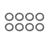 sourcing map 8pcs Spring O Rings 3/4"(20mm) Round Trigger Metal Snap Hook Circle Key Ring Clip Keychain for Bags Handbag Purses Keyring Buckle, Gun Black