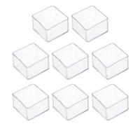 sourcing map 8Pcs Square Chair Leg Caps 40 x 40mm Table Foot Tips Floor Protectors Anti-Slip for EU 4040 Aluminum Extrusion Home Furniture, Clear