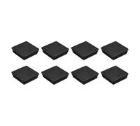 sourcing map 8Pcs Square Plastic Plugs, 60 x 60mm/2.36 x 2.36inch PE Pipe Tubing End Caps for 54-58mm/2.13-2.28inch Square Tube Furniture Chair Leg, Black