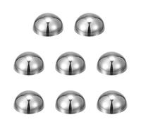 sourcing map 8pcs Stainless Steel Gazing Sphere, 1Inch 25mm Hollow Mirror Polished Hemisphere Wall Decor Semi Ball Reflective Outdoor Ornament for Garden Gate Stair Handrails, Silver