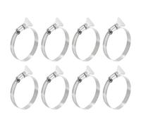 sourcing map 8Pcs Stainless Steel Hose Clamps Worm Gear Hose Clamp, 52-76mm (2" to 3") Adjustable Thumb Screw Key Type Clamps Fuel Line Clamps 12mm Bandwidth for Plumbing, Automotive
