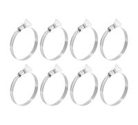 sourcing map 8Pcs Stainless Steel Hose Clamps Worm Gear Hose Clamp, 72-95mm (2-7/8"to 3-3/4") Adjustable Thumb Screw Key Type Clamps Fuel Line Clamps 12mm Bandwidth for Plumbing, Automotive