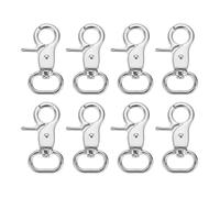 sourcing map 8Pcs Swivel Snap Hook, 15mm(5/8") Trigger Snap Heavy Duty Metal Lobster Claw Clasp Lanyard Clips for Straps Bags Belting Leathercraft, Silver White