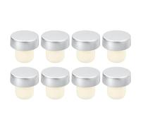 sourcing map 8Pcs T-Shaped Stoppers, 0.91inch Dia Cork Wine Stopper Reusable Wine Bottle Corks Sealing Plug for Wine Beer Beverage Bottle Crafts, Silver