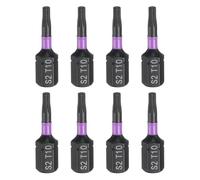 sourcing map 8pcs T10 Torx Screwdriver Bit 1/4" Hex Shank 25mm/1" Length Magnetic Star 6 Point Head Hex Bits S2 Steel Screw Driver Bit Industrial Grade Electric Drill Bits