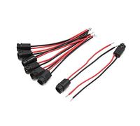 sourcingmap 8pcs T5 Lamp Dashboard Indicator Light Socket Car Bulb Harness Wire