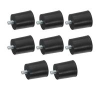 sourcing map 8Pcs Thread Adjustable Levelling Feet, 1.02" x 1.26" Rubber Furniture Feet with M6 x 10mm Studs for Table Chair Feet Floor Protector, Black