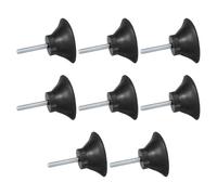 sourcing map 8Pcs Thread Adjustable Levelling Feet, 1.97" x 0.98" Rubber Furniture Feet with M6 x 35mm Studs for Table Chair Feet Floor Protector, Black
