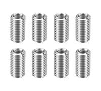 sourcing map 8pcs Thread Repair Inserts M16 x 2 Male to M12 x 1.75 Female Thread 28mm Long Stainless Steel Reducing Nuts Metric Self Tapping Sleeves Threaded Reducer Industrial Fasteners