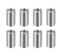 sourcing map 8pcs Thread Repair Inserts M16 x 2 Male to M12 x 1.75 Female Thread 30mm Long Stainless Steel Reducing Nuts Metric Self Tapping Sleeves Threaded Reducer Industrial Fasteners