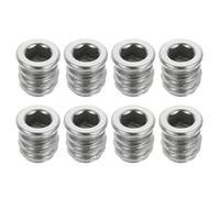 sourcing map 8Pcs Threaded Inserts Nuts, M6x12mm Hex Socket Drive Nut Inserts for Wood - 304 Stainless Steel Screws Furniture Screw in Nuts Bolt Fastener Connector Wood