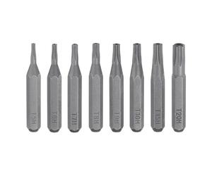 sourcing map 8pcs Torx Screwdriver Bit Set T5H-T20H 1/4" Hex Shank 28mm Length S2 Steel Magnetic Star 6 Point Head Screw Driver Drill Bit for Electric Manual Screwdrivers Precision Repair