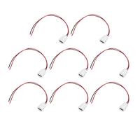 sourcing map 8pcs Type-C Female Chassis 2 Pin Wire, 3A 5V Round USB-C Female Socket to Pigtail Waterproof Terminal Extension Cable for PC LED Lamps Laptop, White