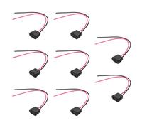 sourcing map 8pcs Type-C Female Chassis 2 Pin Wire, 5V 3A Square USB-C Female Socket to Pigtail Waterproof Terminal Extension Cable for PC, LED Lamps, Laptop 4"