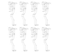 sourcing map 8pcs Valance Clips, 2.5in Arc-Shaped Clear Plastic Valance Hidden Retainer Holder Installation Bracket for Horizontal Wood and Faux Wood Blinds