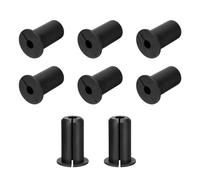 sourcing map 8Pcs Wall Grommets for Cables 3/4 Inch Silicone Cable Wall Bushing Feed Through Cable Routing Kit Accessories Wall Cable Pass Through for Ethernet with 7mm Hole, Black