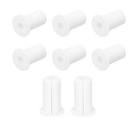 sourcing map 8Pcs Wall Grommets for Cables 3/4 Inch Silicone Cable Wall Bushing Feed Through Cable Routing Kit Accessories Wall Cable Pass Through for Ethernet with 7mm Hole, White