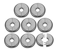 sourcing map 8pcs Wall Split Flange 11mm/0.4" Self-Adhesive Plumbing Cover Plates ABS Plastic Round Escutcheon Plate Buckle Design for Water Pipe Bathroom Kitchen Decoration, Gray