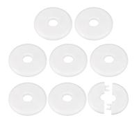 sourcing map 8pcs Wall Split Flange 16.5mm/0.6" Self-Adhesive Plumbing Cover Plates ABS Plastic Round Escutcheon Plate Buckle Design for Water Pipe Bathroom Kitchen Decoration, White