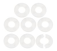sourcing map 8pcs Wall Split Flange 51mm/2" Self-Adhesive Plumbing Cover Plates ABS Plastic Round Escutcheon Plate Buckle Design for Water Pipe Bathroom Kitchen Decoration, White