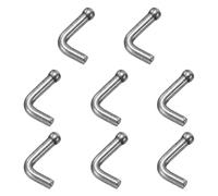 sourcing map 8Pcs Weld-on Steel Rope Hook, Weld on Safety Chain Clip Loop Thick Weldable Tractor Hook Rope Hooks Chain Tie Down Ring for Trucks Trailers 54mm