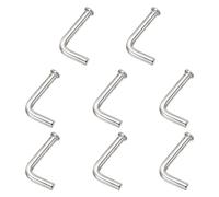 sourcing map 8Pcs Weld-on Steel Rope Hook, Weld on Safety Chain Clip Loop Weldable Tractor Hook Rope Hooks Chain Tie Down Ring for Trucks Trailers 56.5mm
