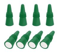 sourcing map 8Pcs Wine Stoppers High Temp Silicone Plug T Shaped Wine Bottle Stopper Wine Outlet Cap Bottle Cover, Dark Green