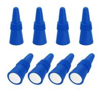 sourcing map 8Pcs Wine Stoppers High Temp Silicone Plug T Shaped Wine Bottle Stopper Wine Outlet Cap Bottle Cover, Dark Blue