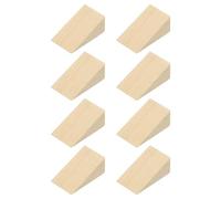 sourcing map 8Pcs Wooden Door Stopper, 1.97" x 1.18" x 0.79" Non-Slip Solid Wood Door Wedges Triangle Wooden Doorstop Blocks for Chair Caning Home Office Floor