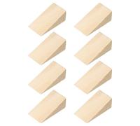sourcing map 8Pcs Wooden Door Stopper, 2.36" x 1.18" x 0.79" Non-Slip Solid Wood Door Wedges Triangle Wooden Doorstop Block for Chair Caning Home Office Floor