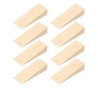 sourcing map 8Pcs Wooden Door Stopper, 2.76" x 0.98" x 0.55" Non-Slip Solid Wood Door Wedges Triangle Wooden Doorstop Blocks for Chair Caning Home Office Floor