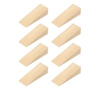 sourcing map 8Pcs Wooden Door Stopper, 3.15" x 1.18" x 0.79" Non-Slip Solid Wood Door Wedges Triangle Wooden Doorstop Blocks for Chair Caning Home Office Floor