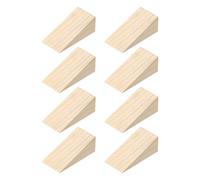 sourcing map 8Pcs Wooden Door Stopper, 3.15" x 1.57" x 1.18" Non-Slip Solid Wood Door Wedges Triangle Wooden Doorstop Blocks for Chair Caning Home Office Floor