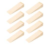 sourcing map 8Pcs Wooden Door Stopper, 3.94" x 1.18" x 0.79" Non-Slip Solid Wood Door Wedges Triangle Wooden Doorstop Block for Chair Caning Home Office Floor